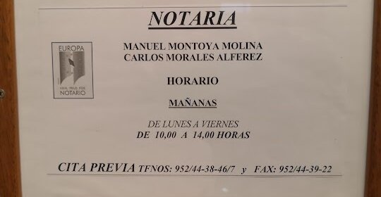 Notaría Benalmádena Manuel Montoya Molina